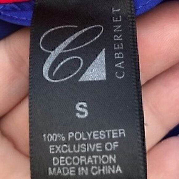 Women's Cabernet Silky Kimono Blue Red S - Picture 8 of 8